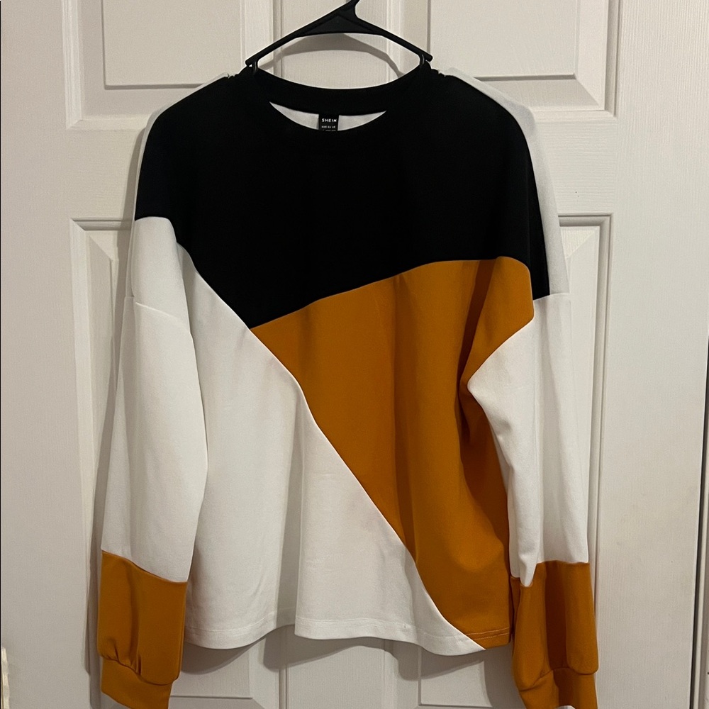 H&M Tri-Tone shirt - Black, White, Mustard